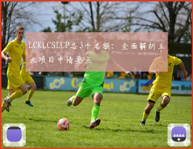 LCKLCSLCP各3个名额：全面解析三大项目申请要点